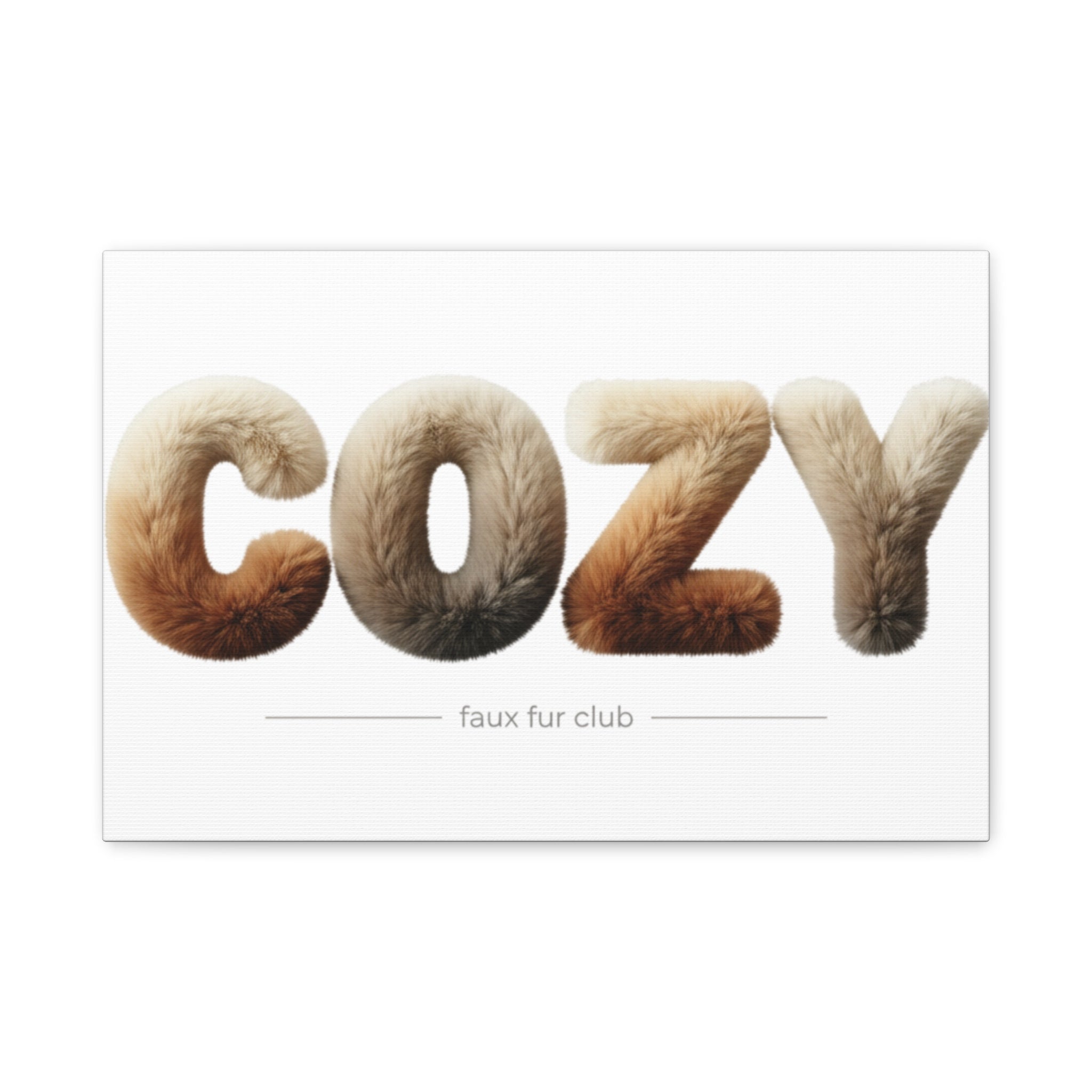 Cozy Faux-Fur Texture Canvas | Stretched Matte Wall Art