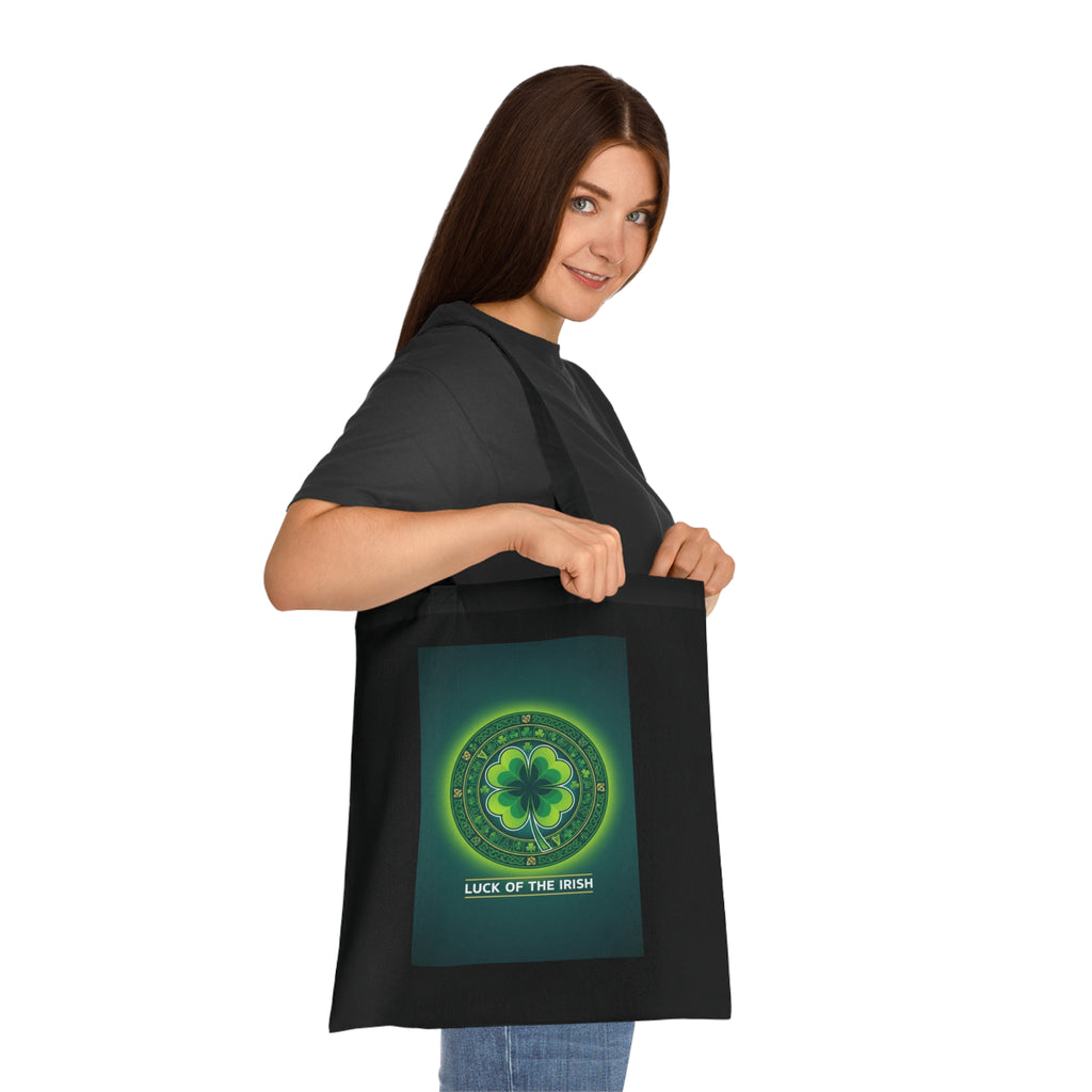 Luck of the Irish Cotton Tote — Shamrock St. Patrick’s Day Market Bag