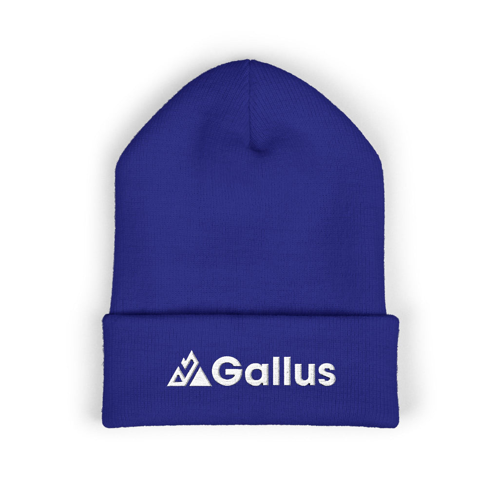 Embroidered 'GALLUS' Cuffed Beanie – Classic Knit Winter Hat