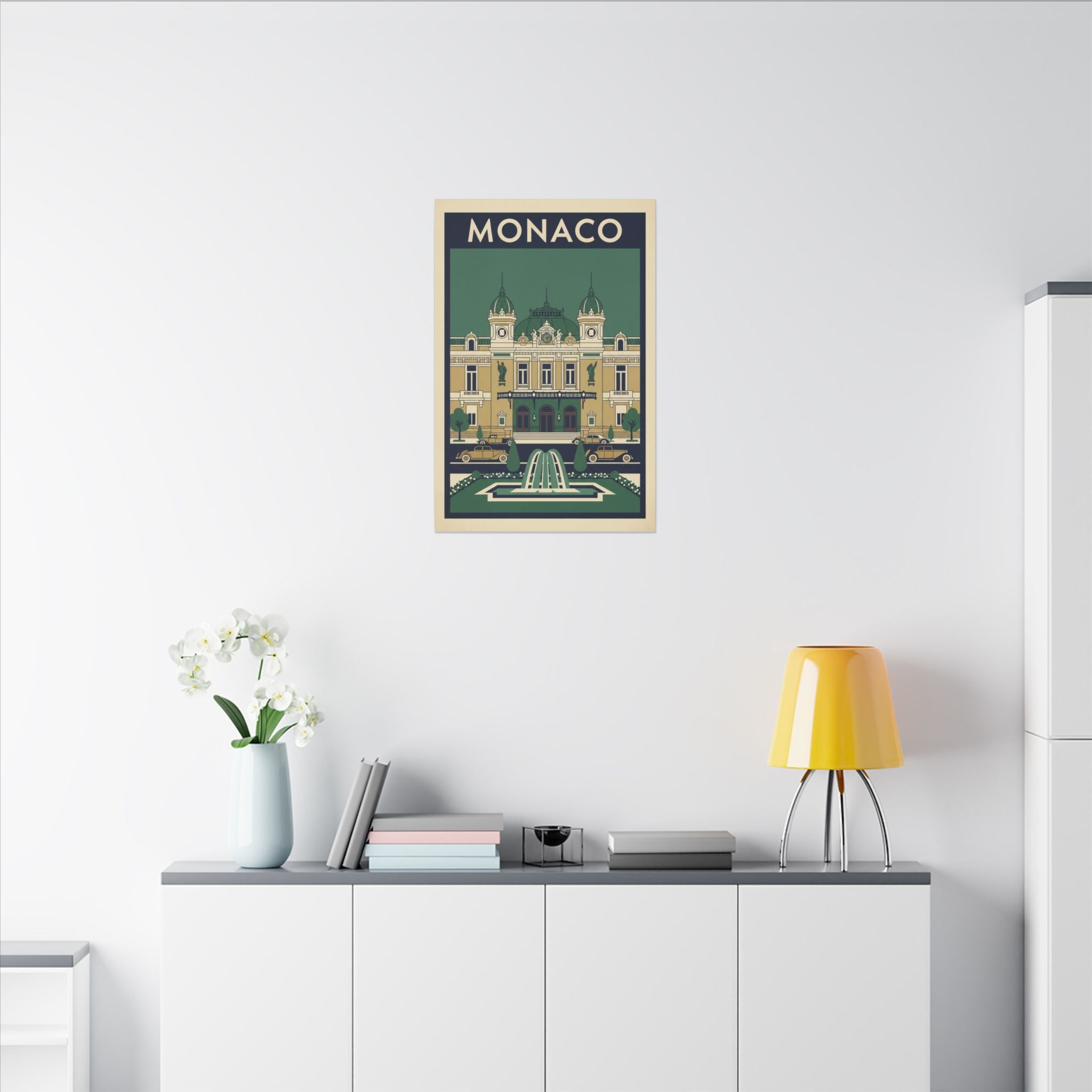 Monaco Vintage Travel Poster Canvas