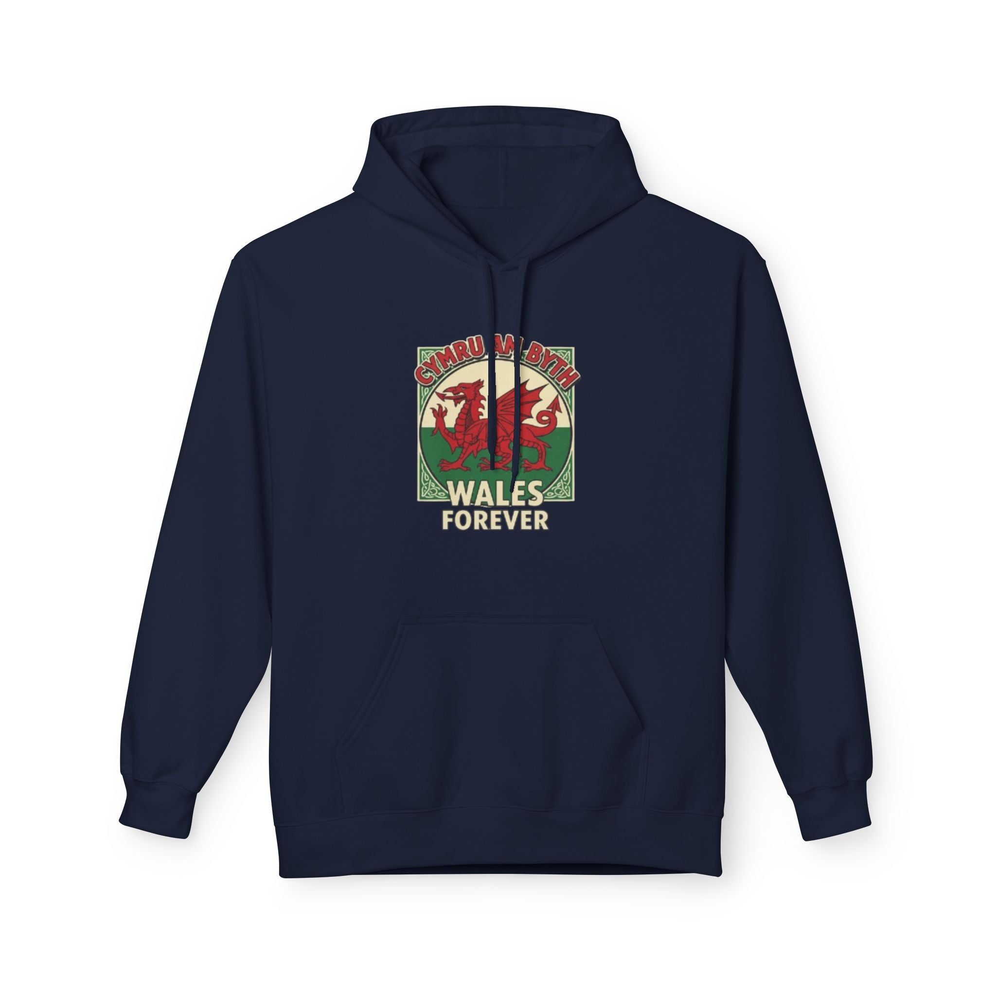 Wales Forever Hoodie — Vintage Welsh Dragon Graphic