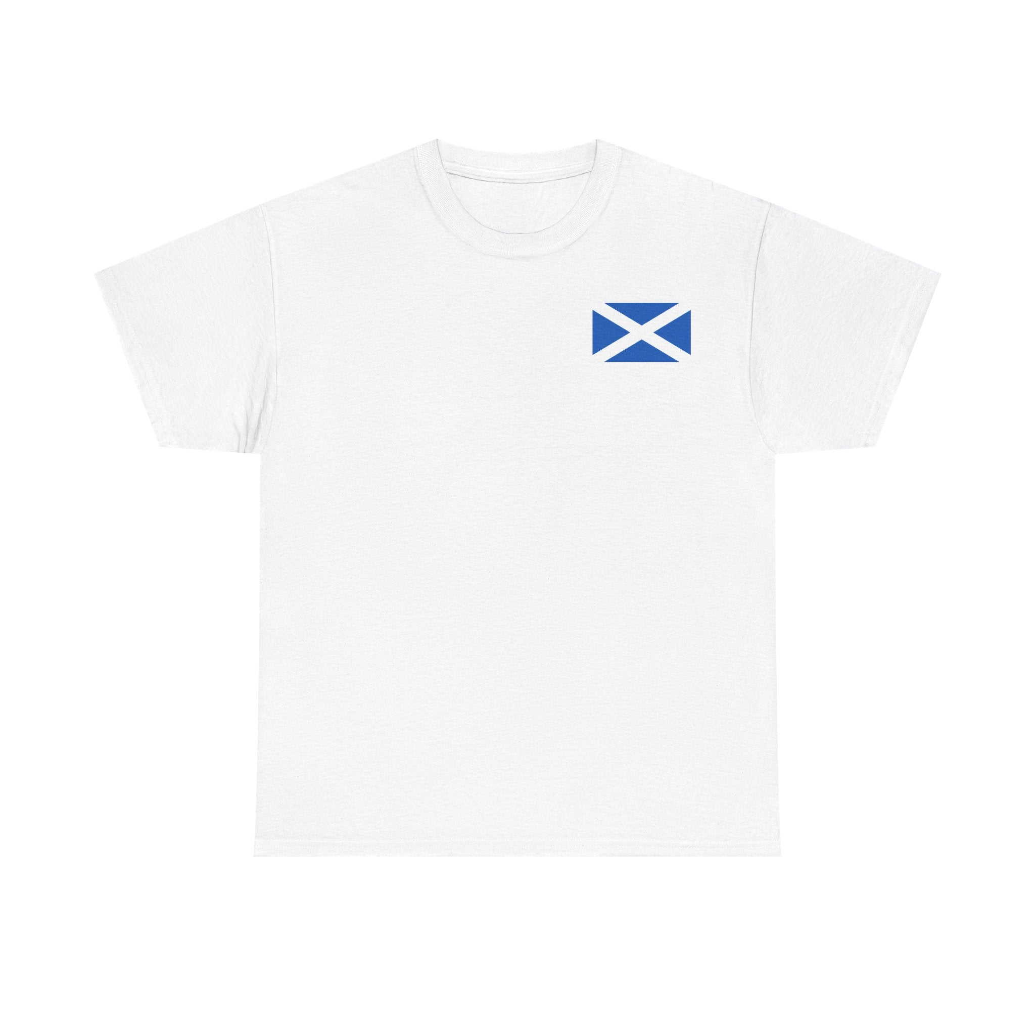 Scottish & Proud T‑Shirt — Retro Stag Scotland Flag Tee