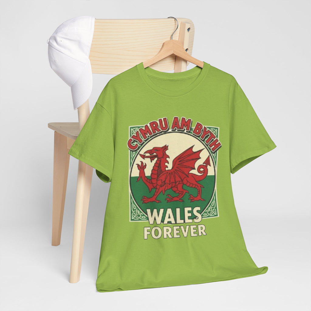 Wales Forever T-Shirt — Cymru Am Byth Retro Welsh Dragon Tee