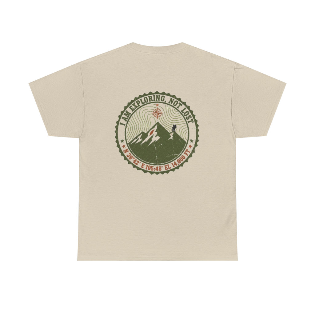 Adventure Logo Tee — "GALLUS" Mountain Badge Shirt (Exploring Not Lost)