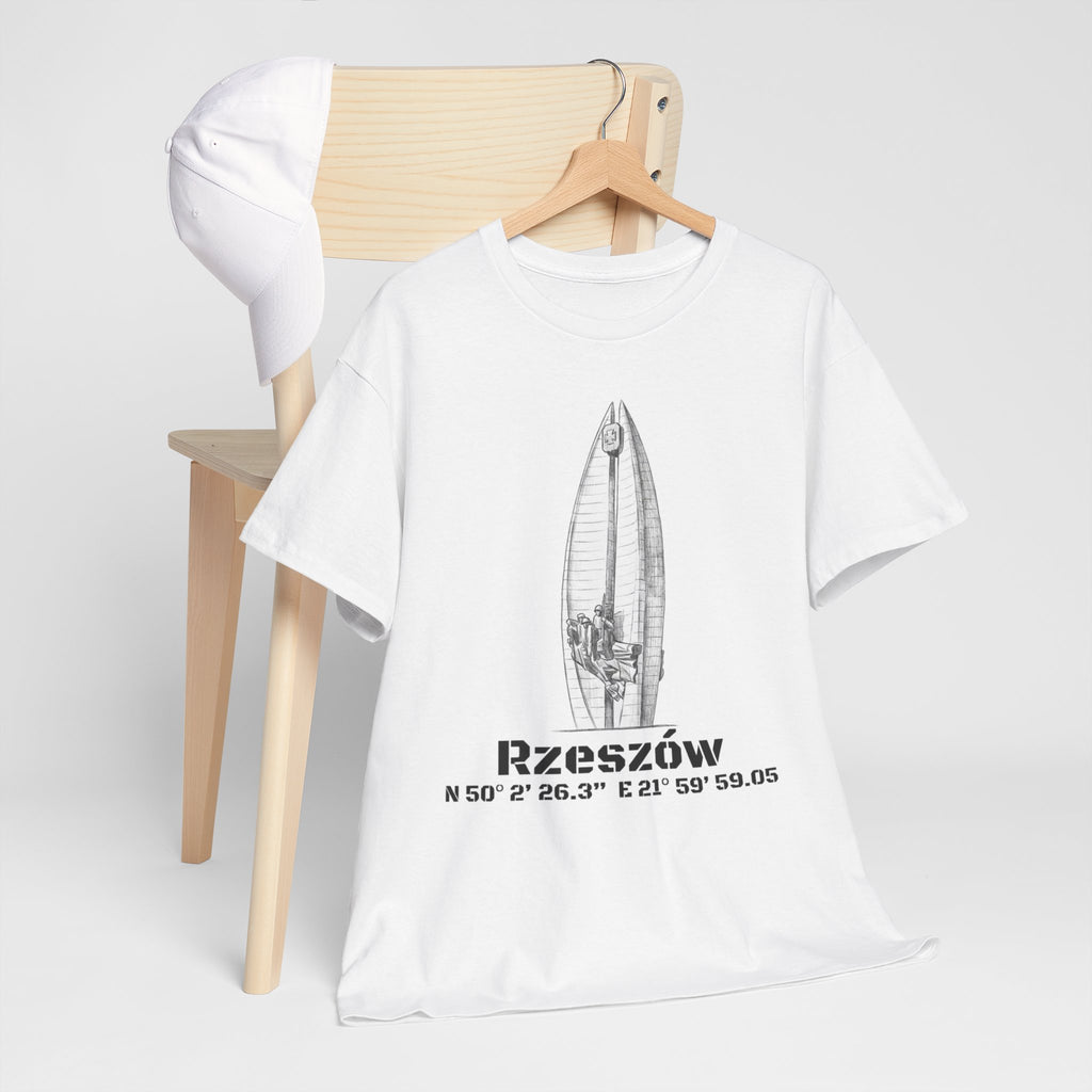 Rzeszów Coordinates T‑Shirt — City Landmark  Sketch Tee