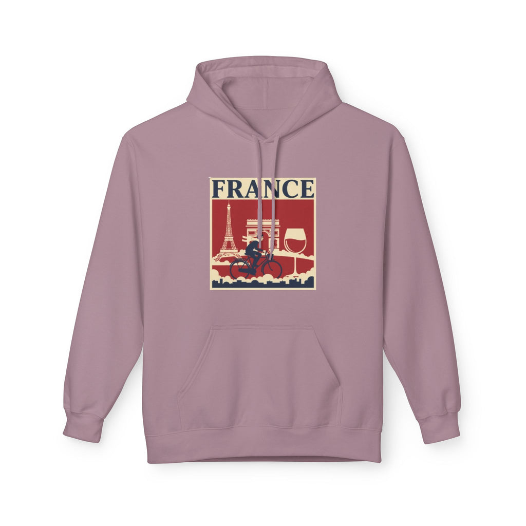 France Retro Travel Hoodie — Eiffel Tower Wine Vintage Paris Sweatshirt