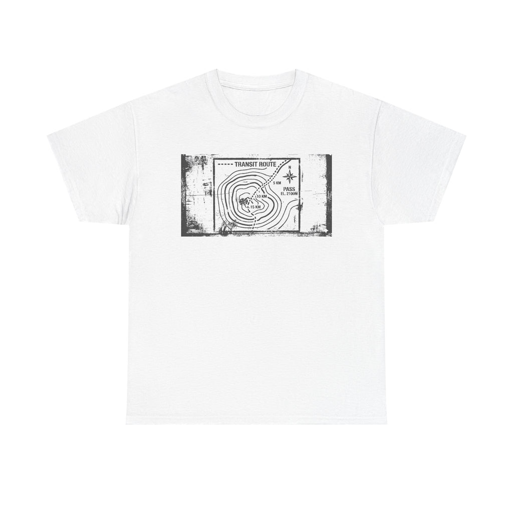 Retro Transit Route Adventure T-Shirt — Vintage Travel Map Graphic Tee