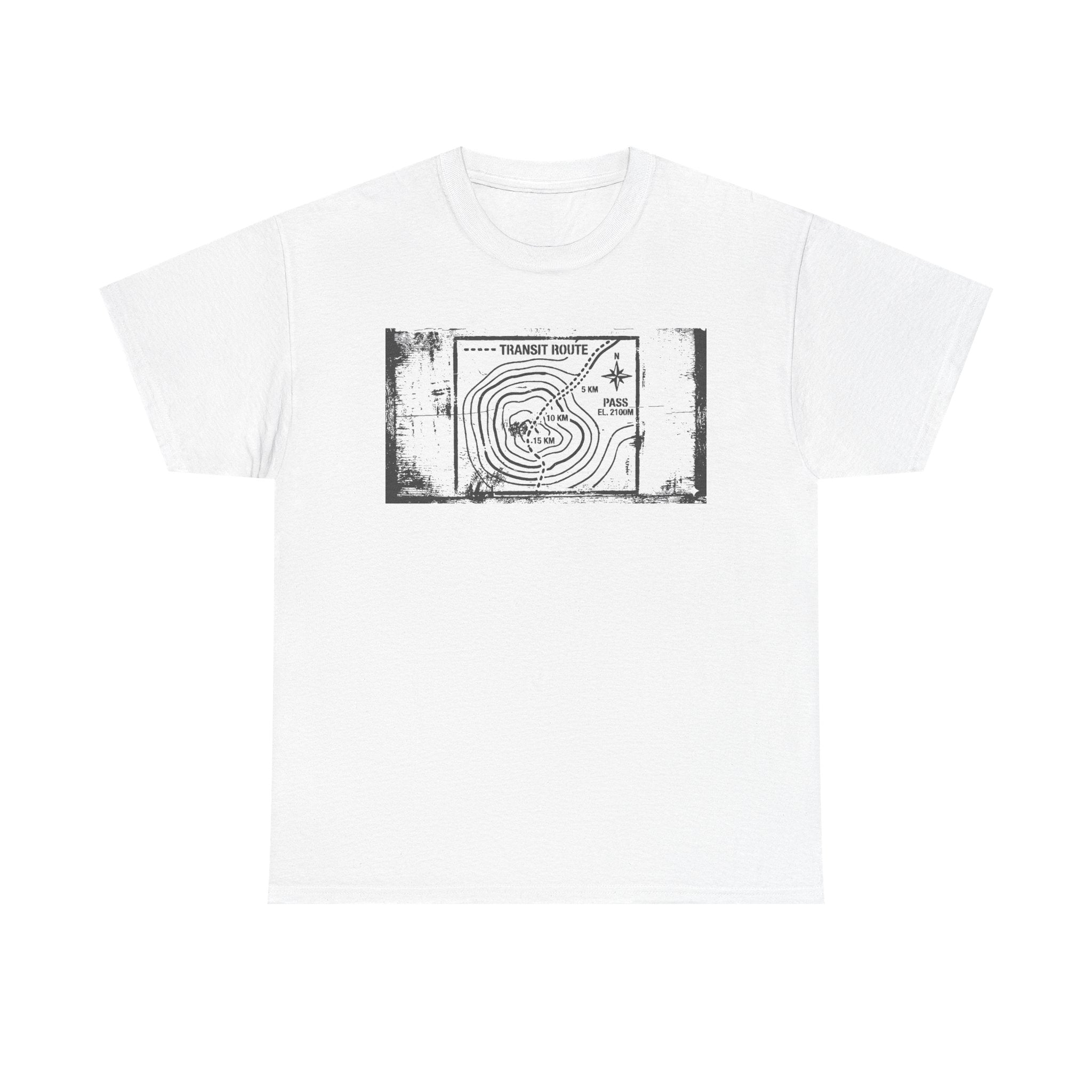 Retro Transit Route Adventure T-Shirt — Vintage Travel Map Graphic Tee