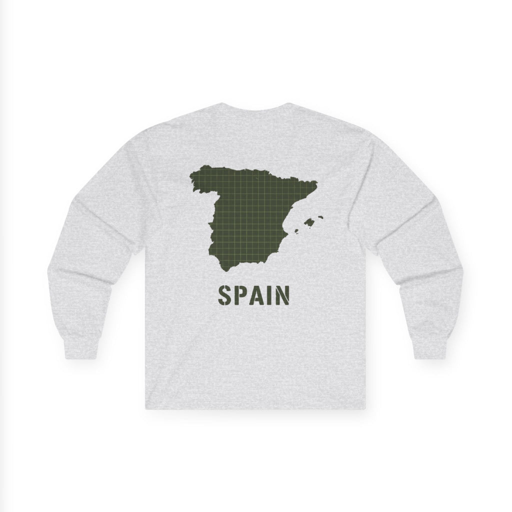 Spain Map Long Sleeve Tee — Gallus Logo Travel Shirt