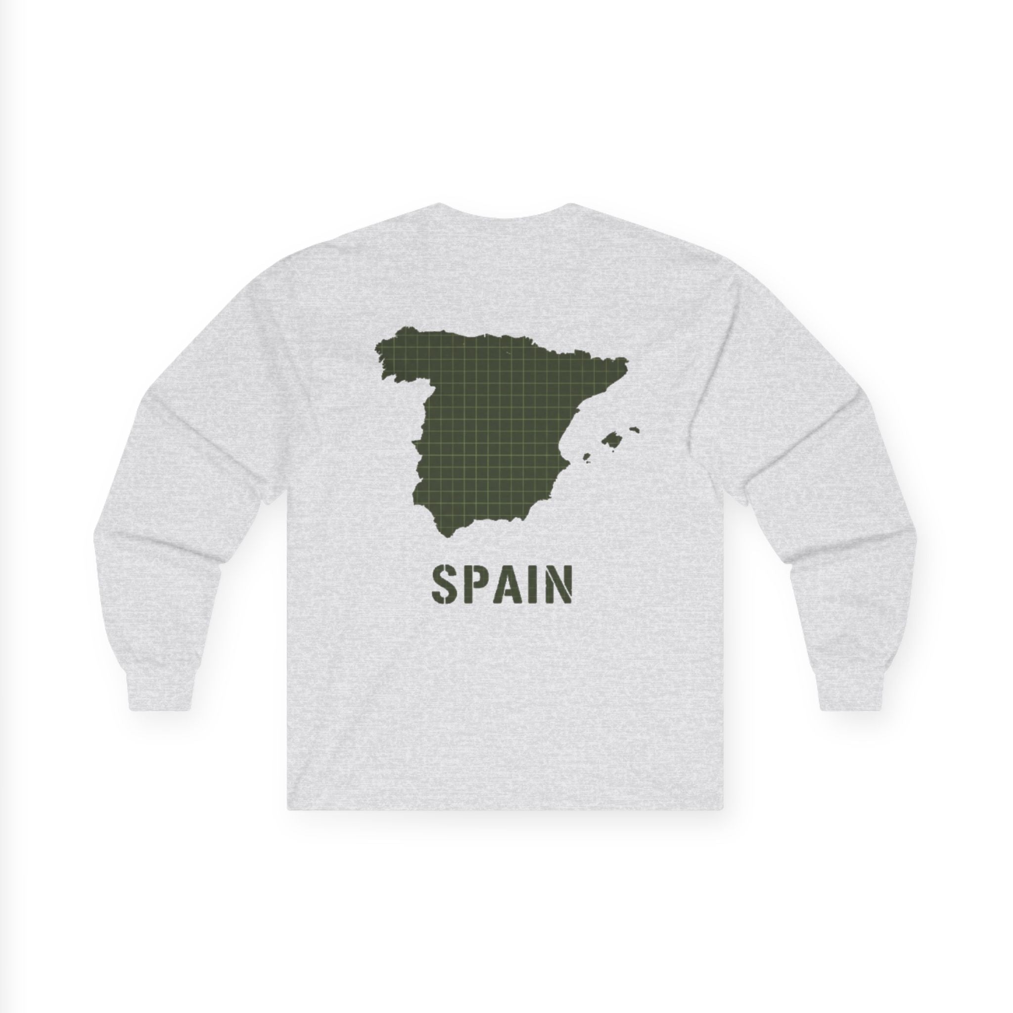 Spain Map Long Sleeve Tee — Gallus Logo Travel Shirt