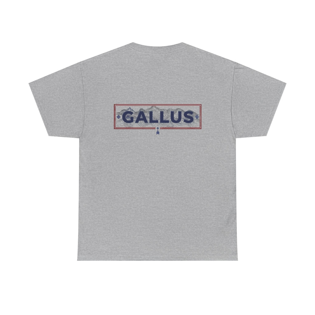 Gallus Logo T-Shirt — Minimal Retro Chest & Back Graphic Tee