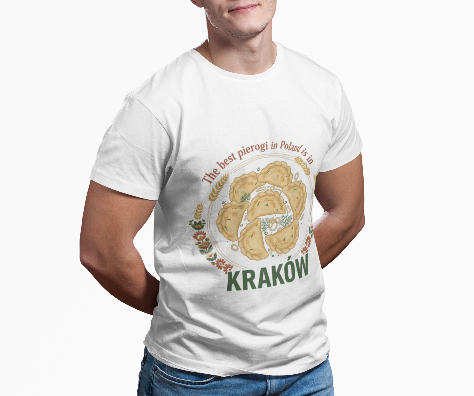 Kraków Pierogi Graphic Tee — "The best pierogi in Poland is in KRAKÓW" T-Shirt