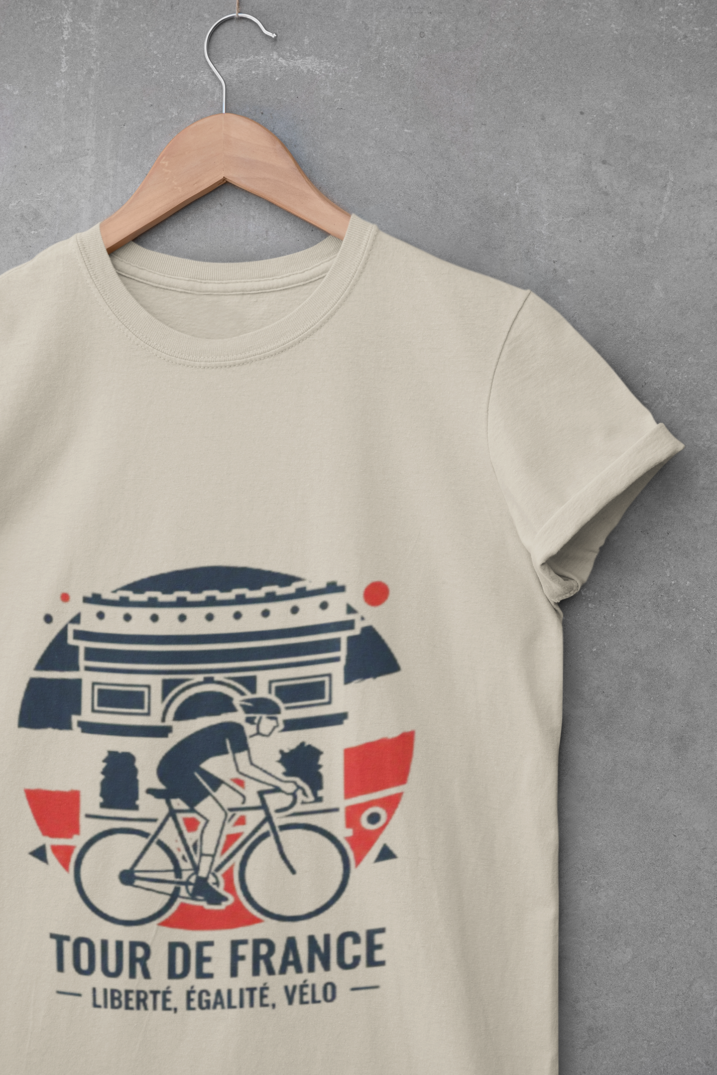 Tour de France Cycling Tee — "Liberté, Égalité, Vélo" Graphic Shirt