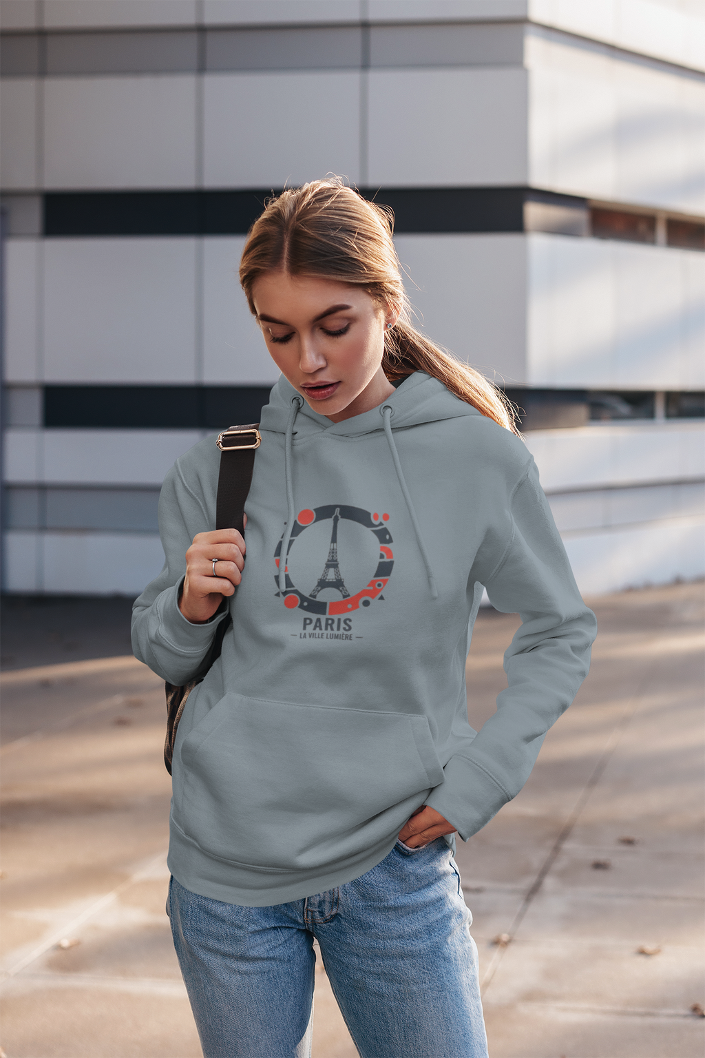 Paris Eiffel Circle Hoodie — La Ville Lumière Travel Sweatshirt