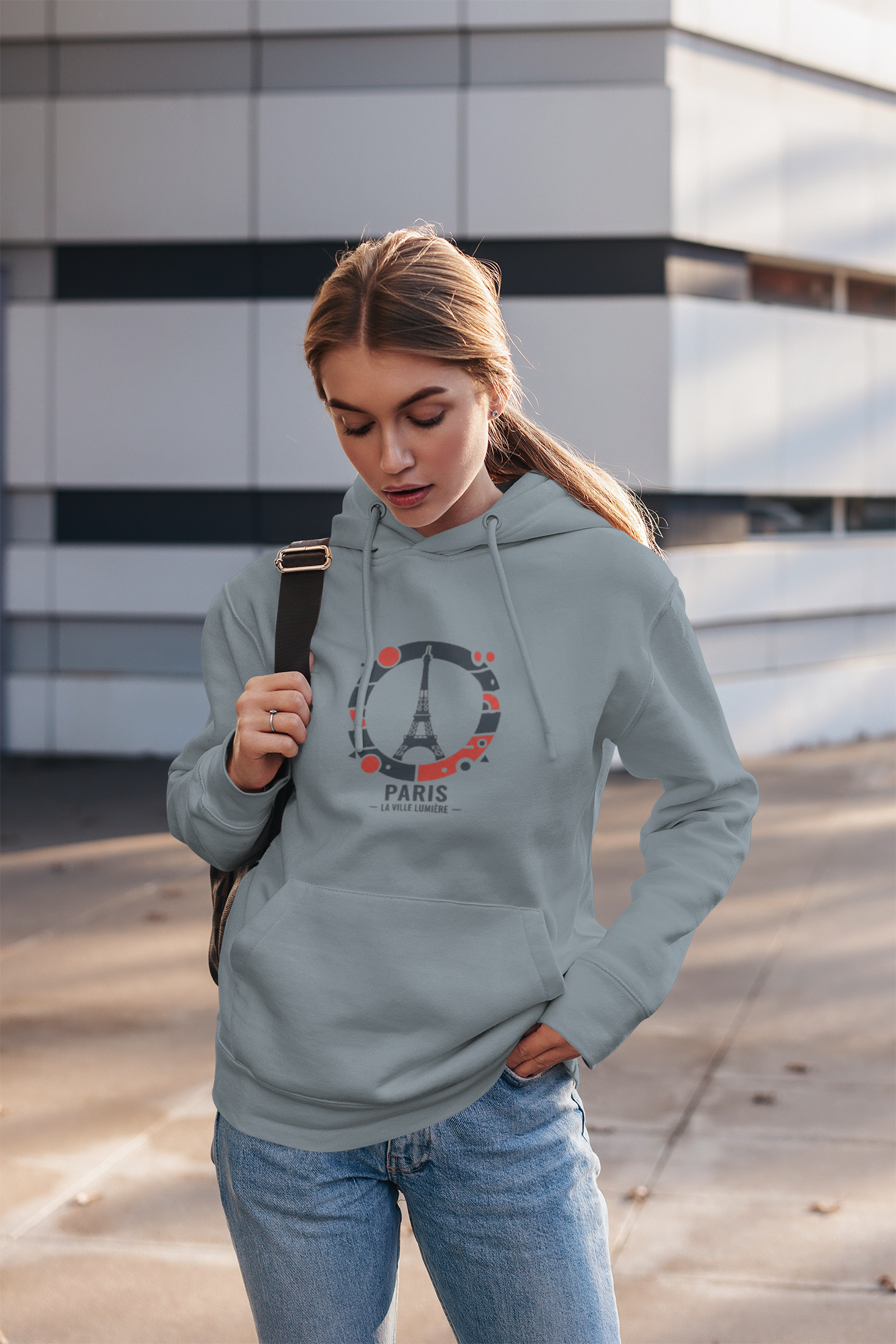 Paris Eiffel Circle Hoodie — La Ville Lumière Travel Sweatshirt