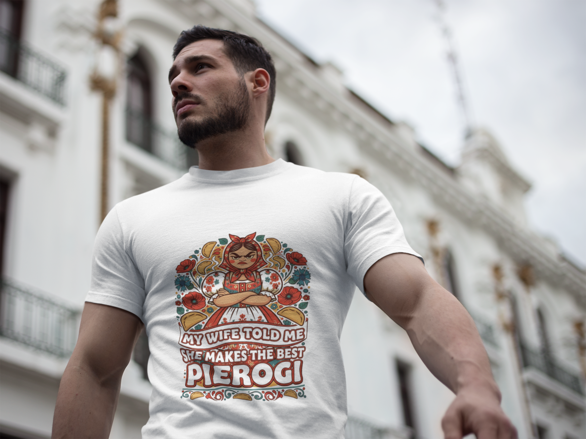 Pierogi Lover T‑Shirt – “My Wife Told Me She Makes The Best Pierogi” Polish Food Gift Tee