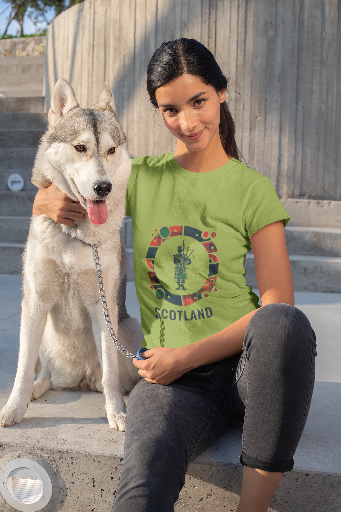 Scotland Bagpiper Graphic T‑Shirt — Scottish Travel Souvenir Tee