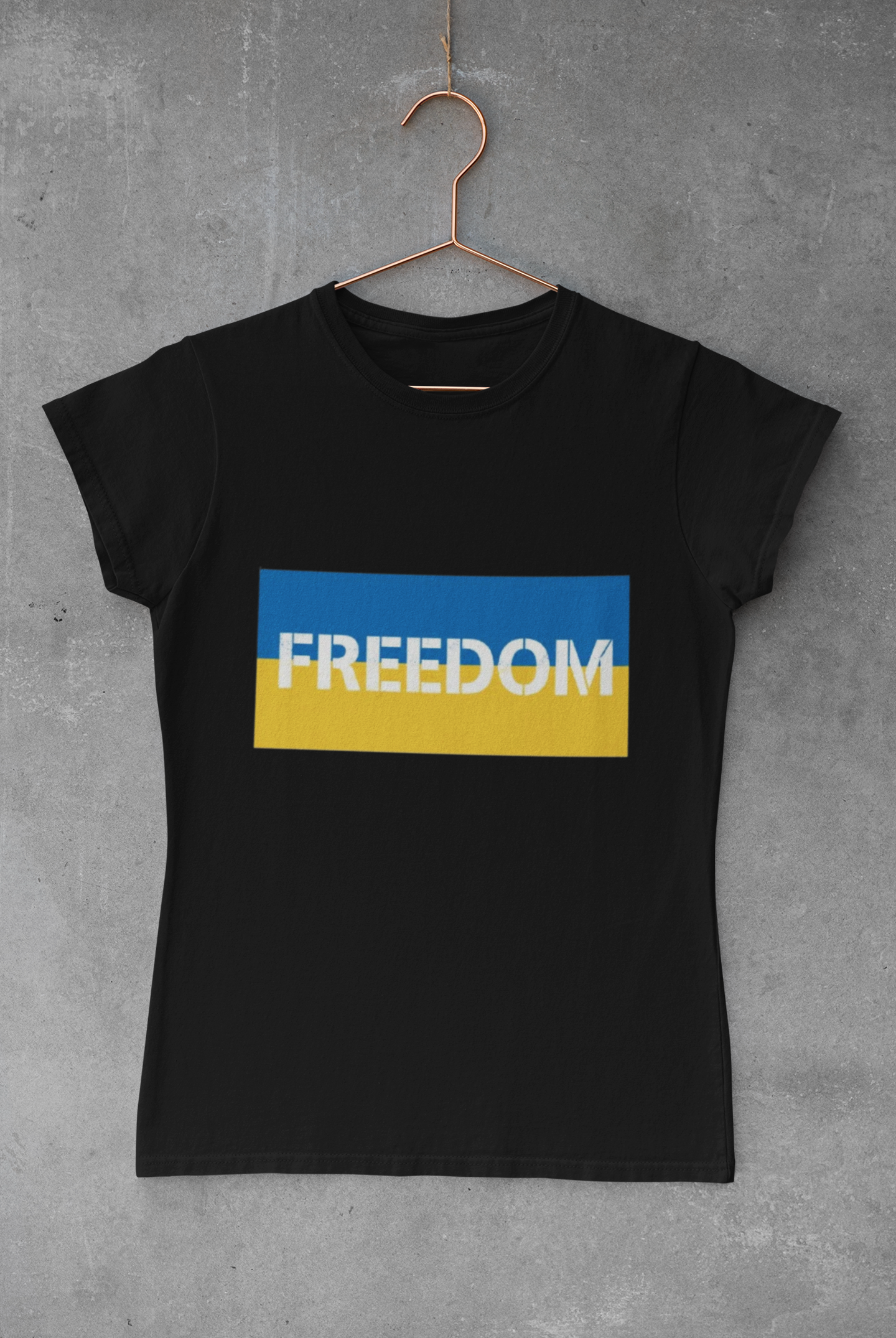 Freedom Flag T‑Shirt — Blue & Yellow Freedom Graphic Tee