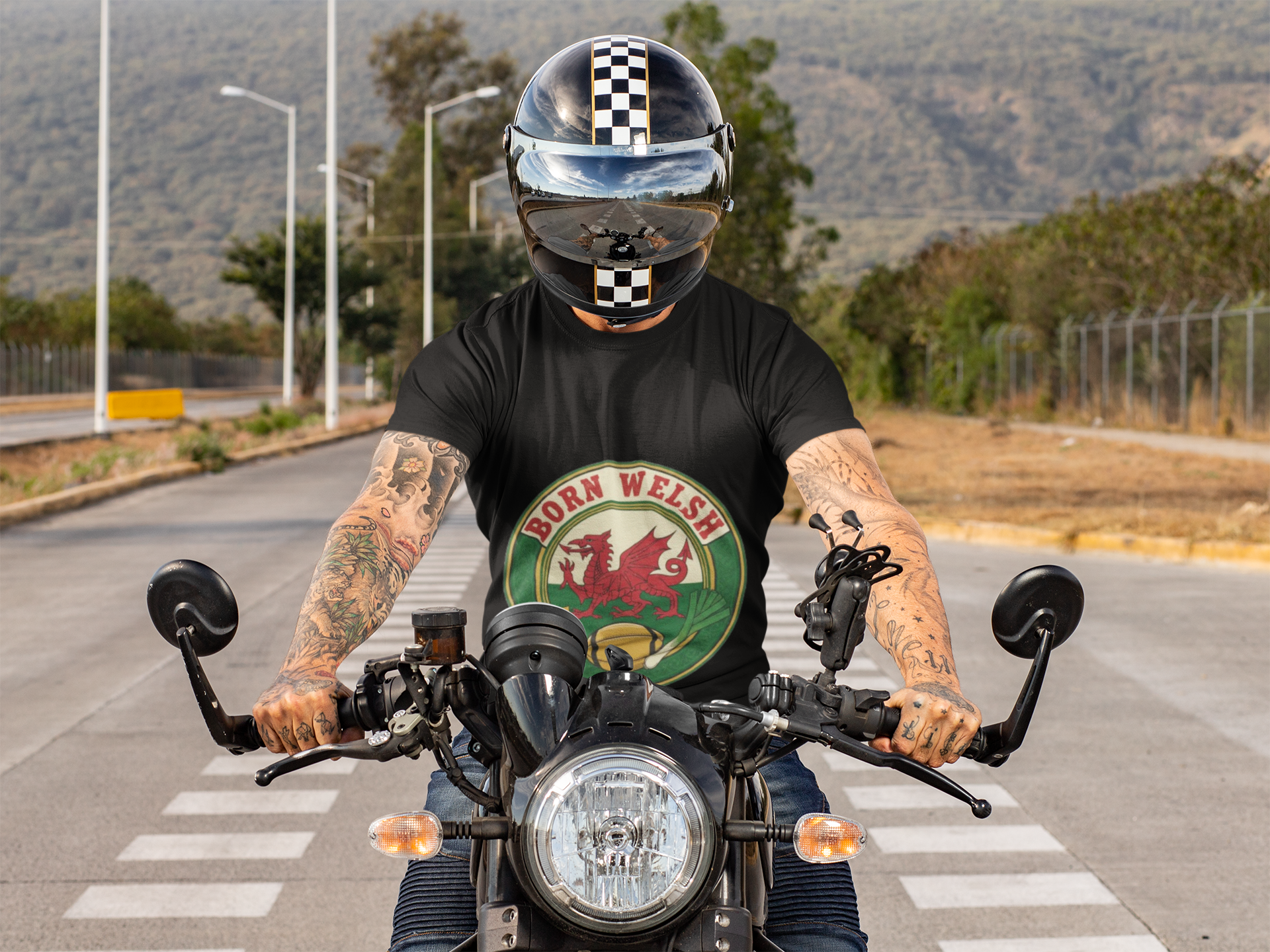 Born Welsh T-Shirt — Retro Welsh Dragon Heritage Tee