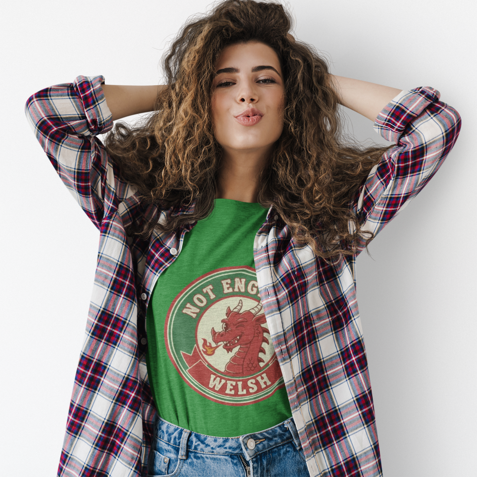 Not English Welsh T‑Shirt — Funny Wales Dragon Tee for Welsh Pride
