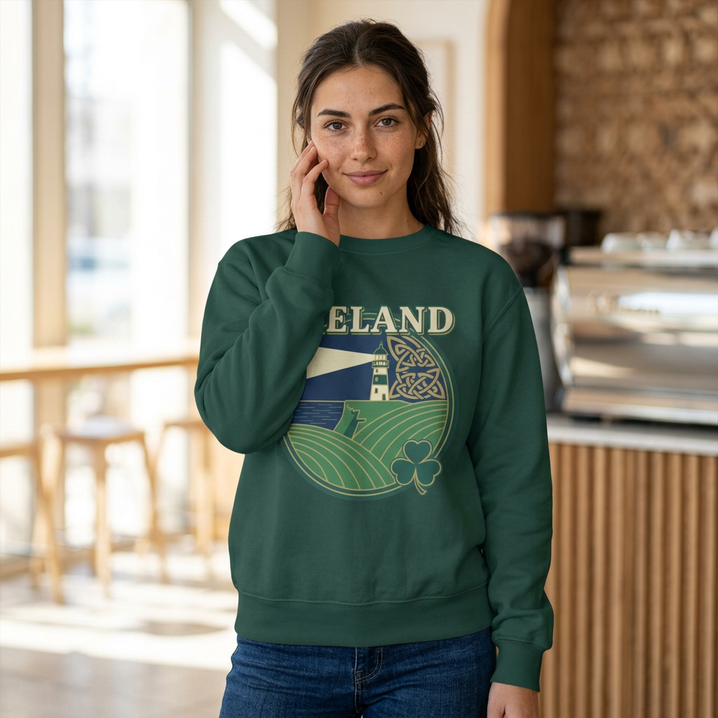 Ireland Flag Text Sweatshirt — St. Patrick’s Day Irish Pride Crewneck