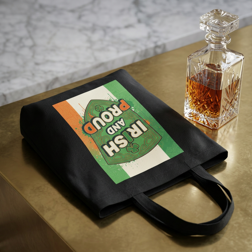 Irish and Proud Cotton Tote — St. Patrick’s Day Irish Flag Shopper