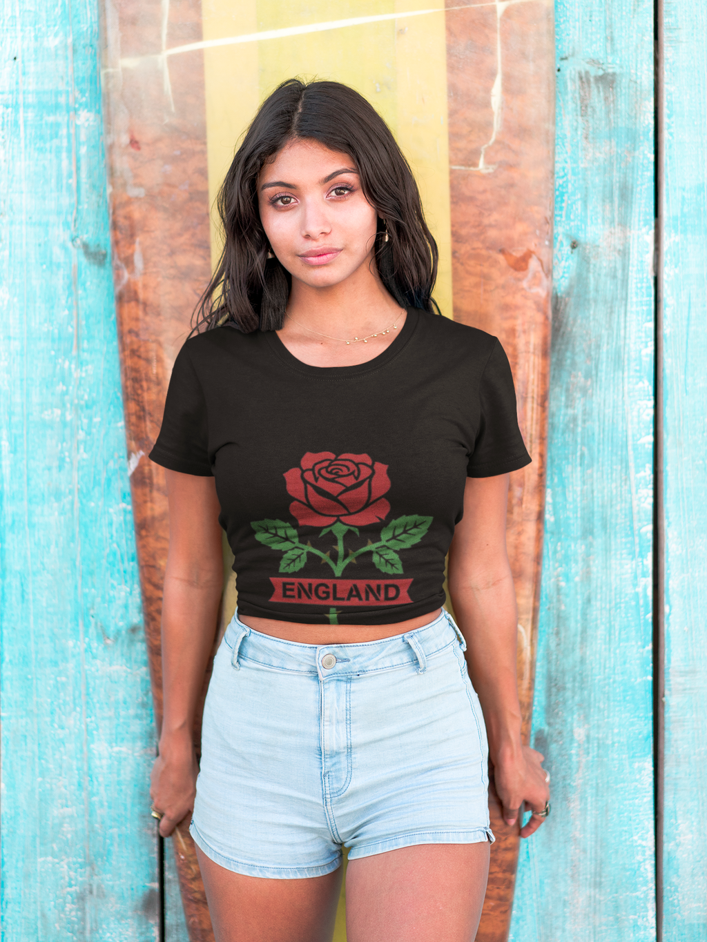 England Rose T-Shirt – Vintage Red Rose England Tee