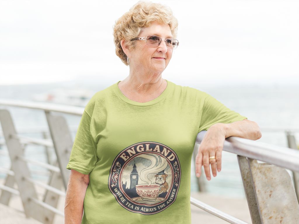 England Tea Vintage Graphic Tee — "Where Tea Is Always The Answer"