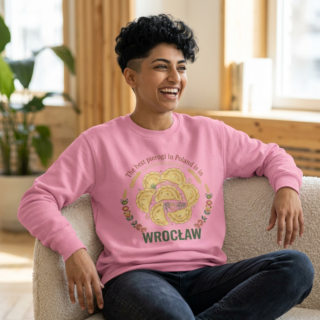 Sweatshirt — Wrocław Pierogi Crewneck: "The best pierogi in Poland is Wrocław"