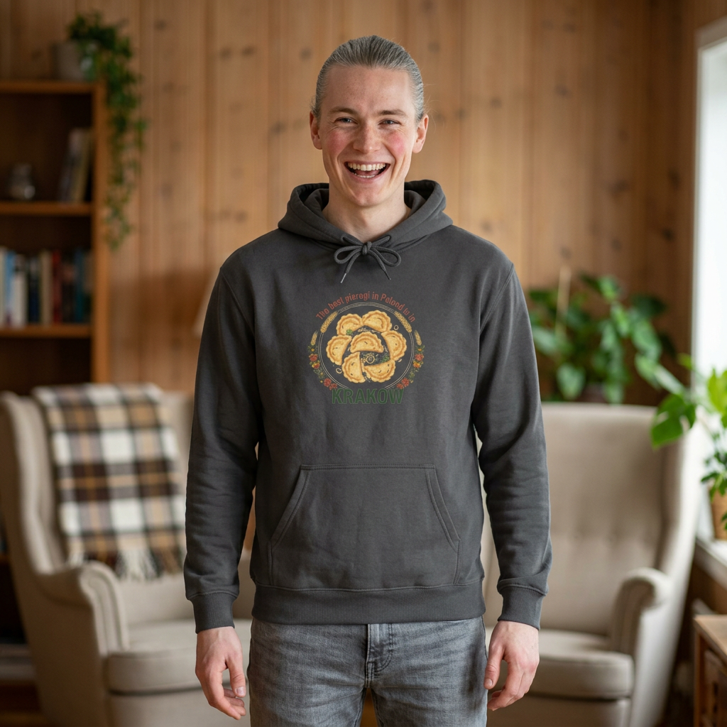 Kraków Gingerbread Circle Hoodie – Polish Travel Souvenir Sweatshirt