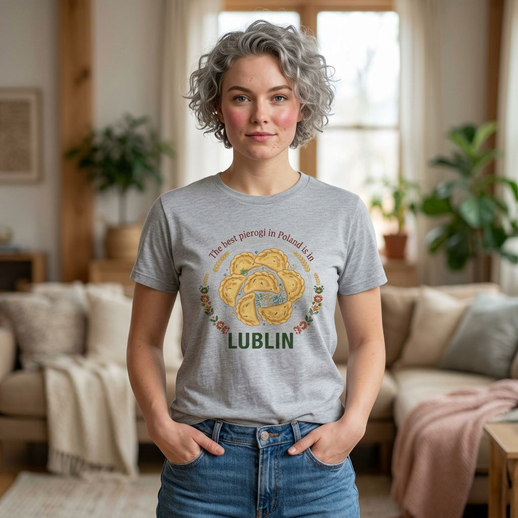 Lublin Pierogi Tee — "The best pierogi in Poland is here" Casual Polish Food T‑Shirt
