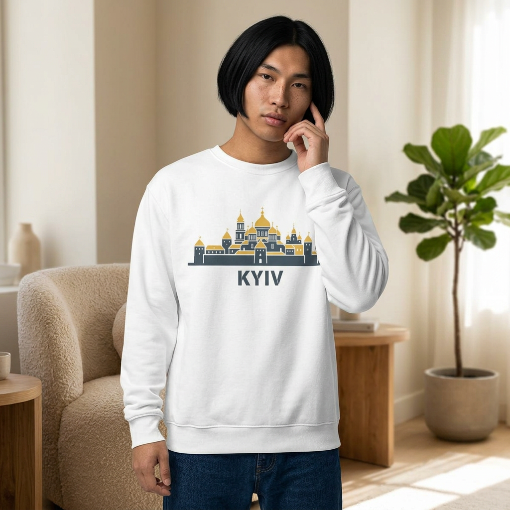 Kyiv Skyline Sweatshirt — Ukraine Cityscape Crewneck