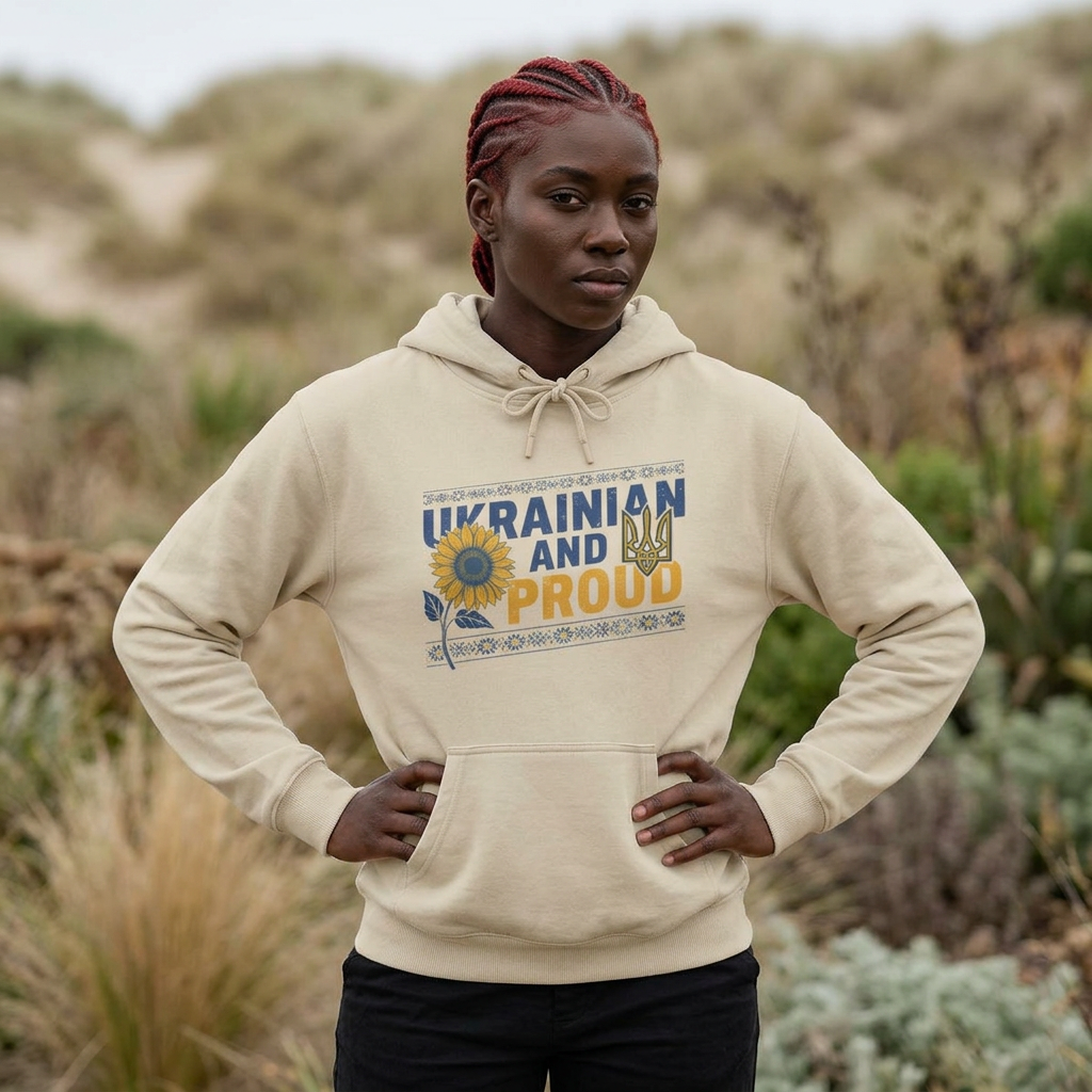 Ukrainian and Proud Hoodie — Sunflower National Pride Pullover