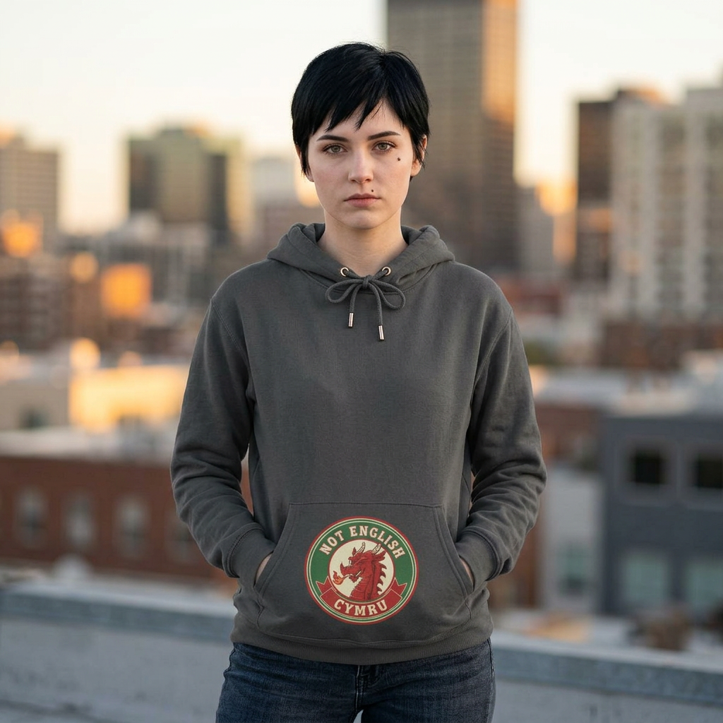 Not English — Welsh Lion Hoodie