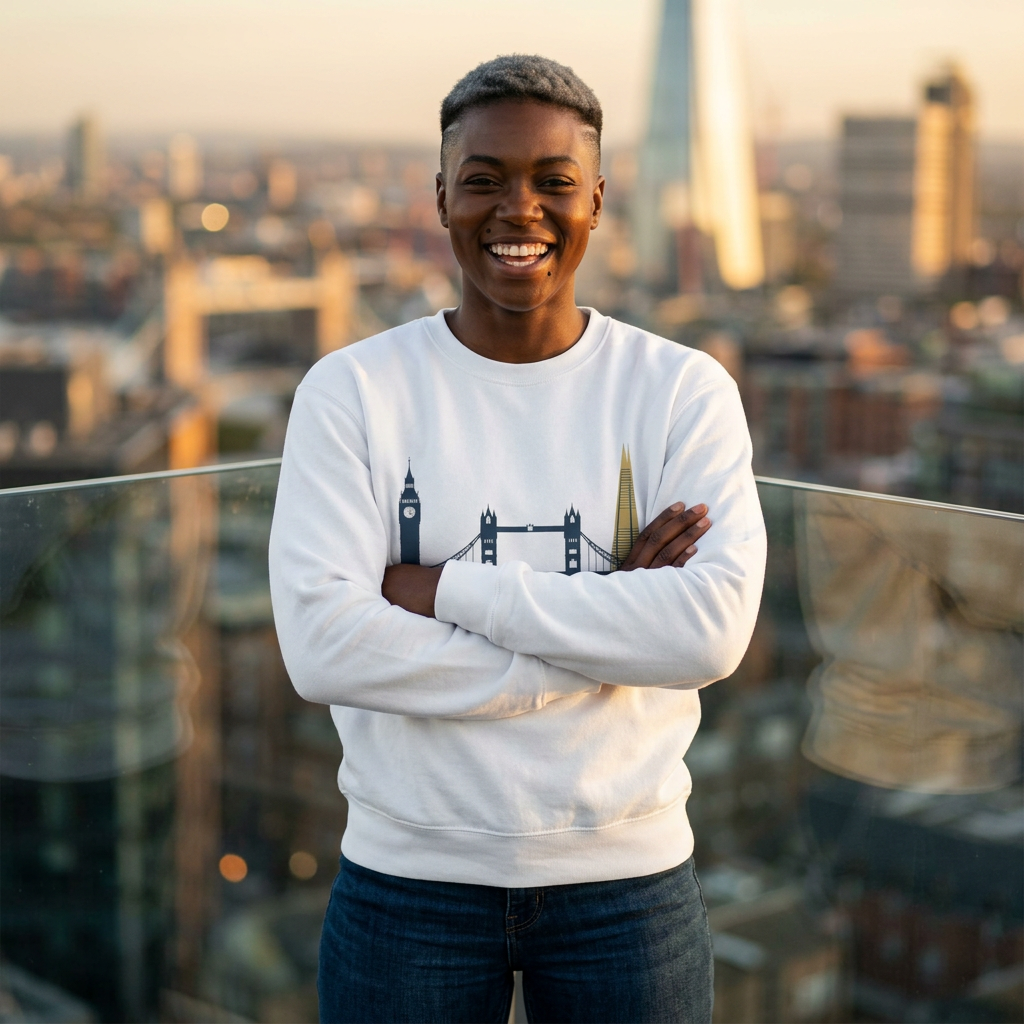 London Skyline Sweatshirt — Tower Bridge & The Shard Graphic