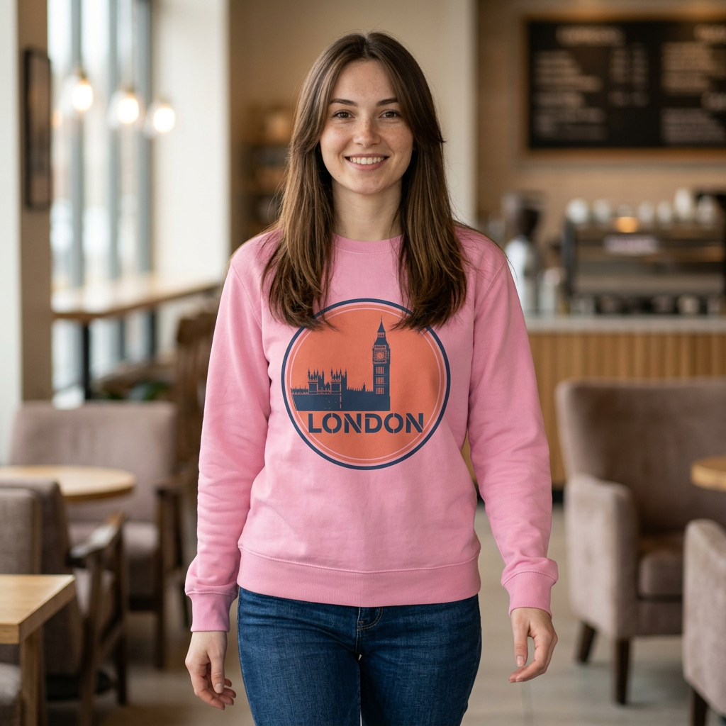 London Skyline Sweatshirt — Vintage Big Ben Circle Logo