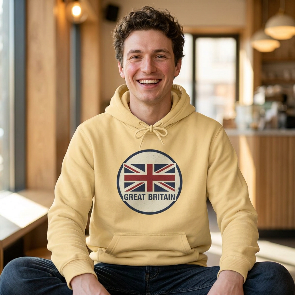Great Britain Union Jack Hoodie — Vintage British Flag Pullover