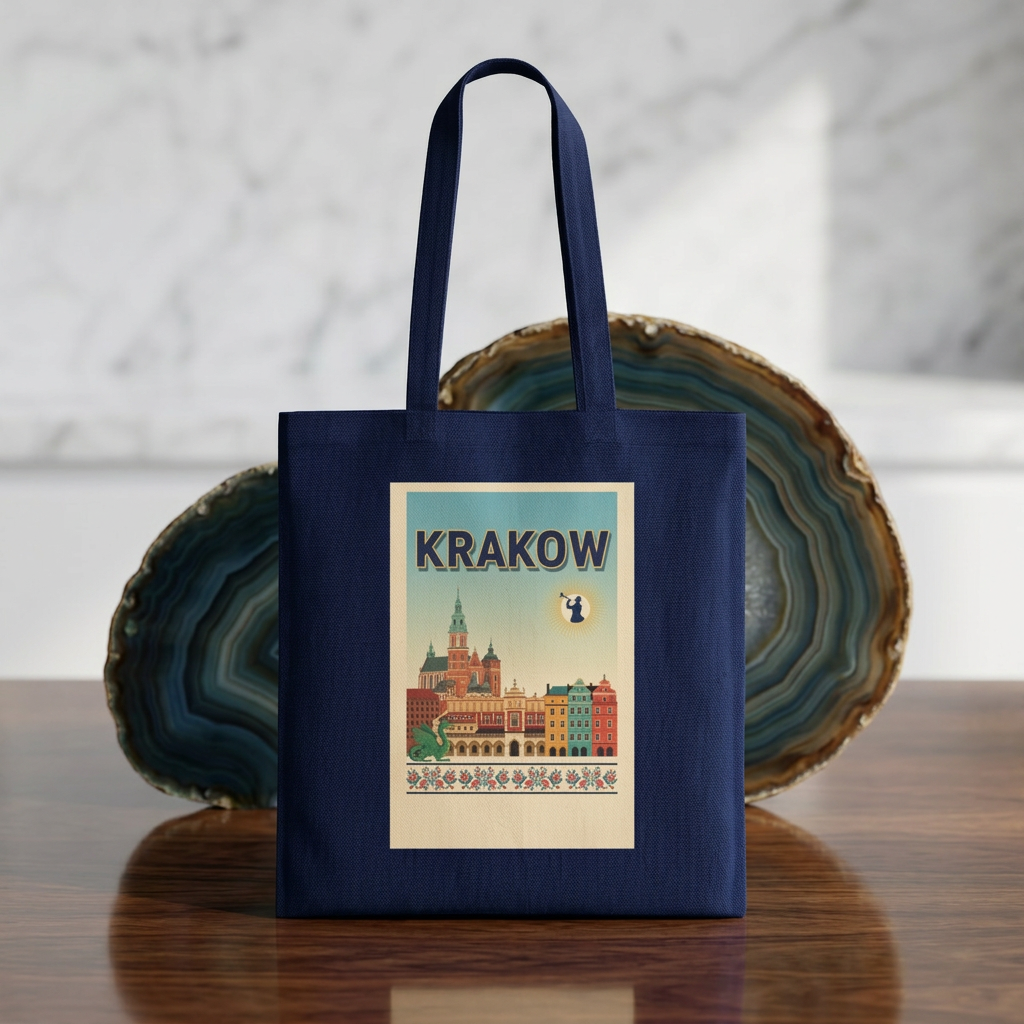 Krakow Vintage Travel Cotton Tote