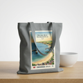 Swansea Wales Vintage Beach Tote — Retro Coastal Cotton Shopper