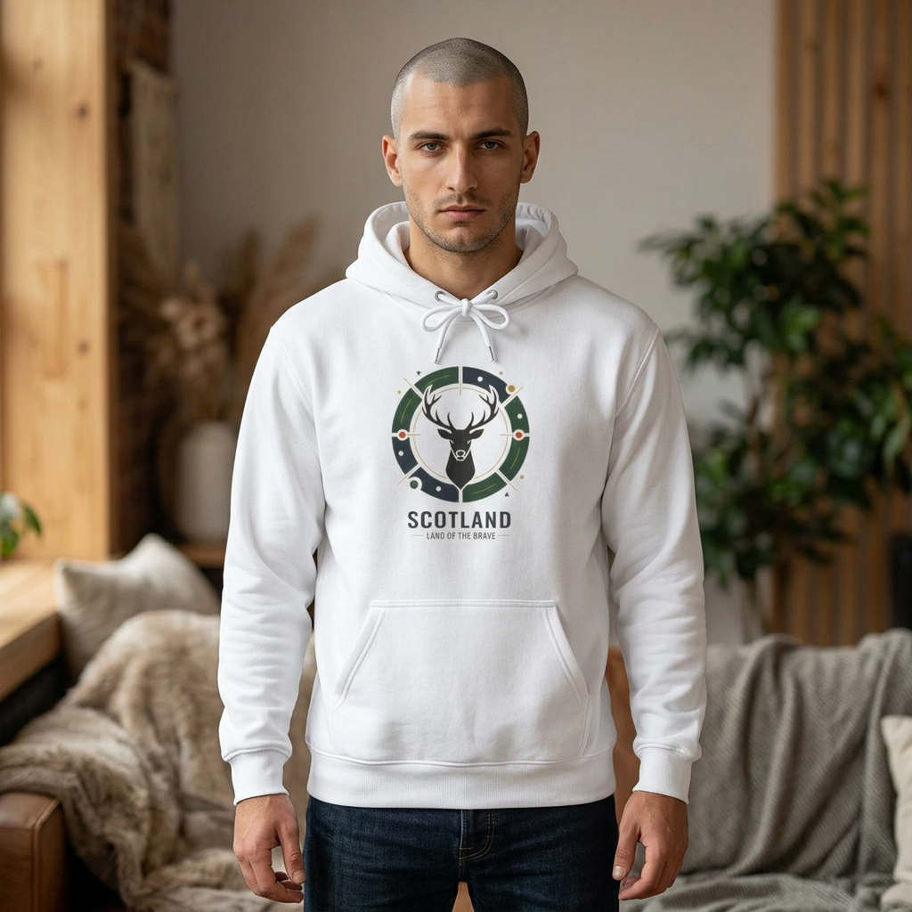 Scotland Stag Crest Hoodie – Scottish Pride Graphic Hoodie
