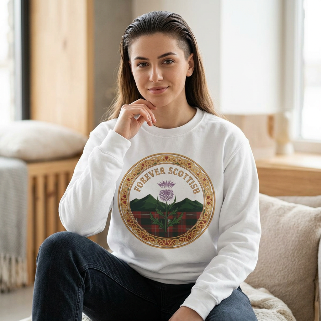 Forever Scottish Sweatshirt – Thistle Crest Scotland Pride Crewneck