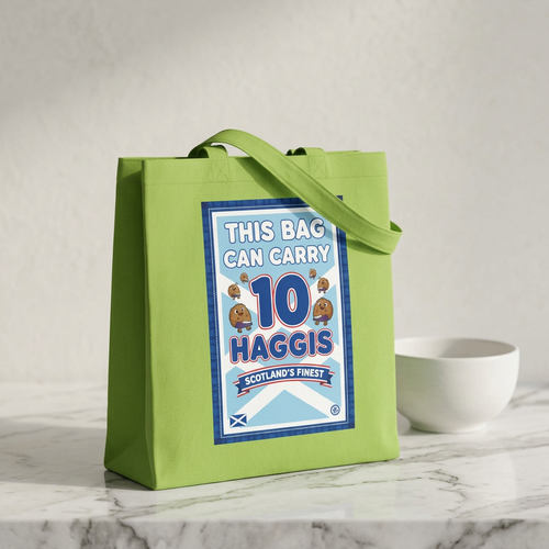 10 Haggis funny Scottish tote bag