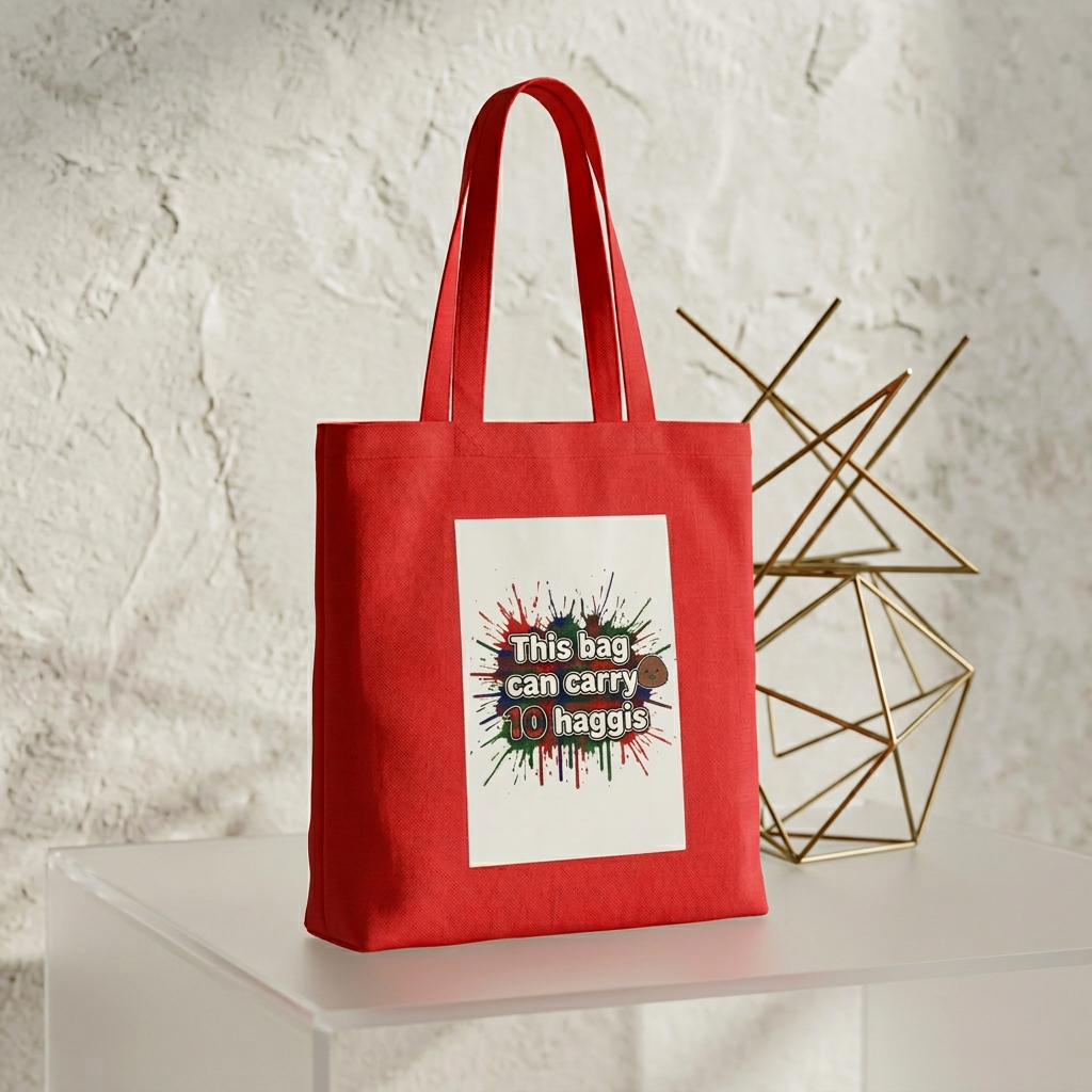 Cotton Tote — "This Bag Can Carry 10 Haggis" Funny Scottish Grocery Tote