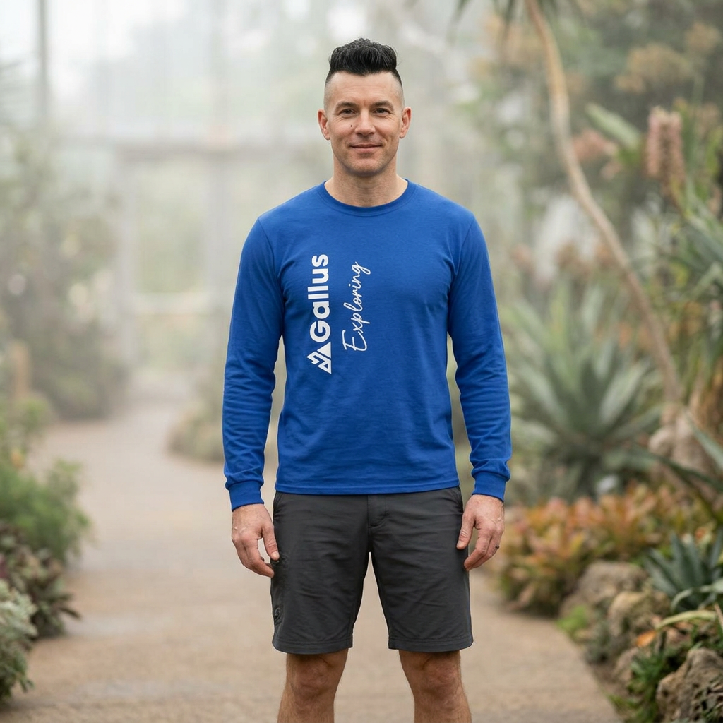 Gallus Outdoor Adventure Long Sleeve Tee — Hike, Fish, Cycle, Paddle Design