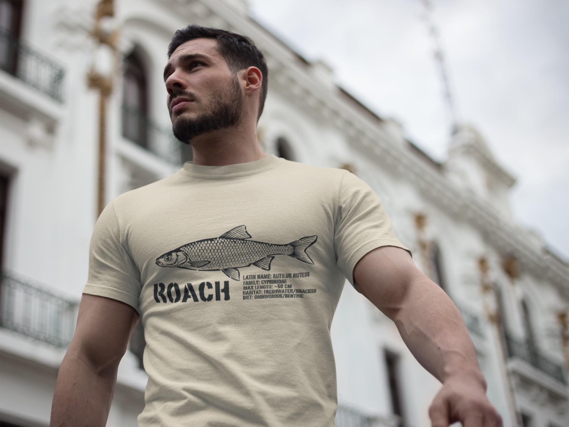 Roach Fish Sketch Tee — Vintage Angler Graphic T-Shirt