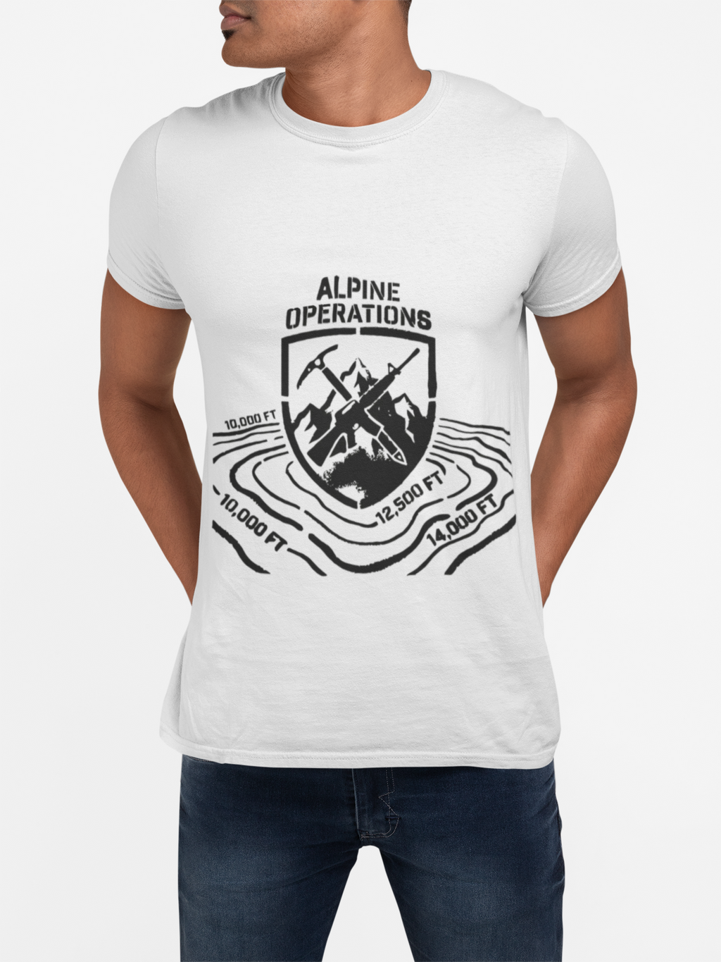 Alpine Operations Cotton Hiking Tee - Mountain Badge Edition