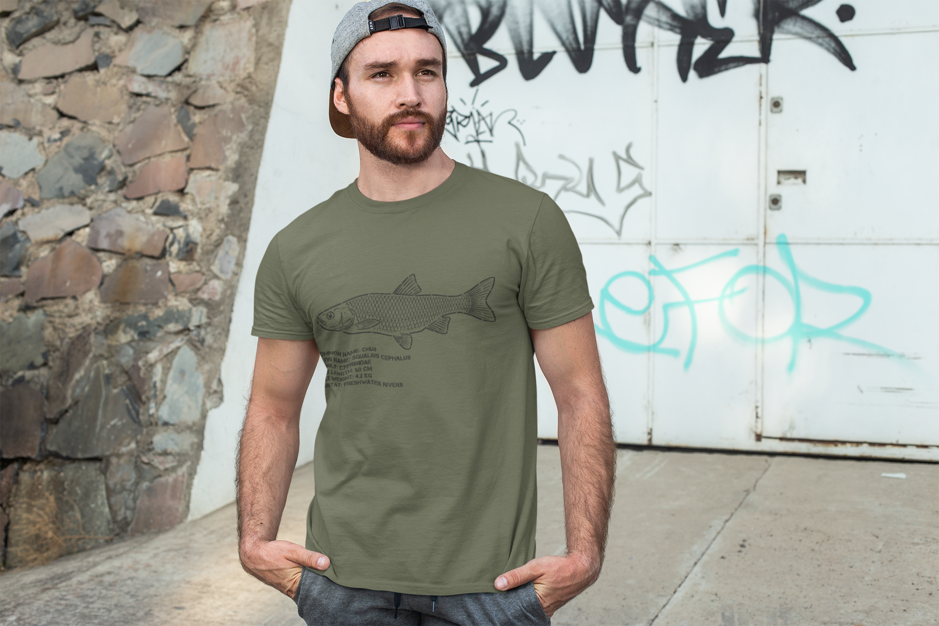 Fish Anatomy Graphic Tee — Scientific Illustration White T-Shirt