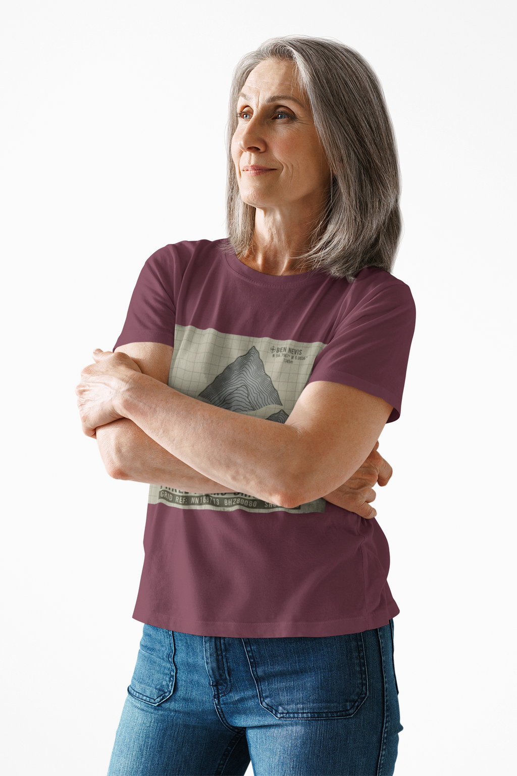 Three Peaks Challenge Graphic T-Shirt — Retro UK Mountain Summit Tee