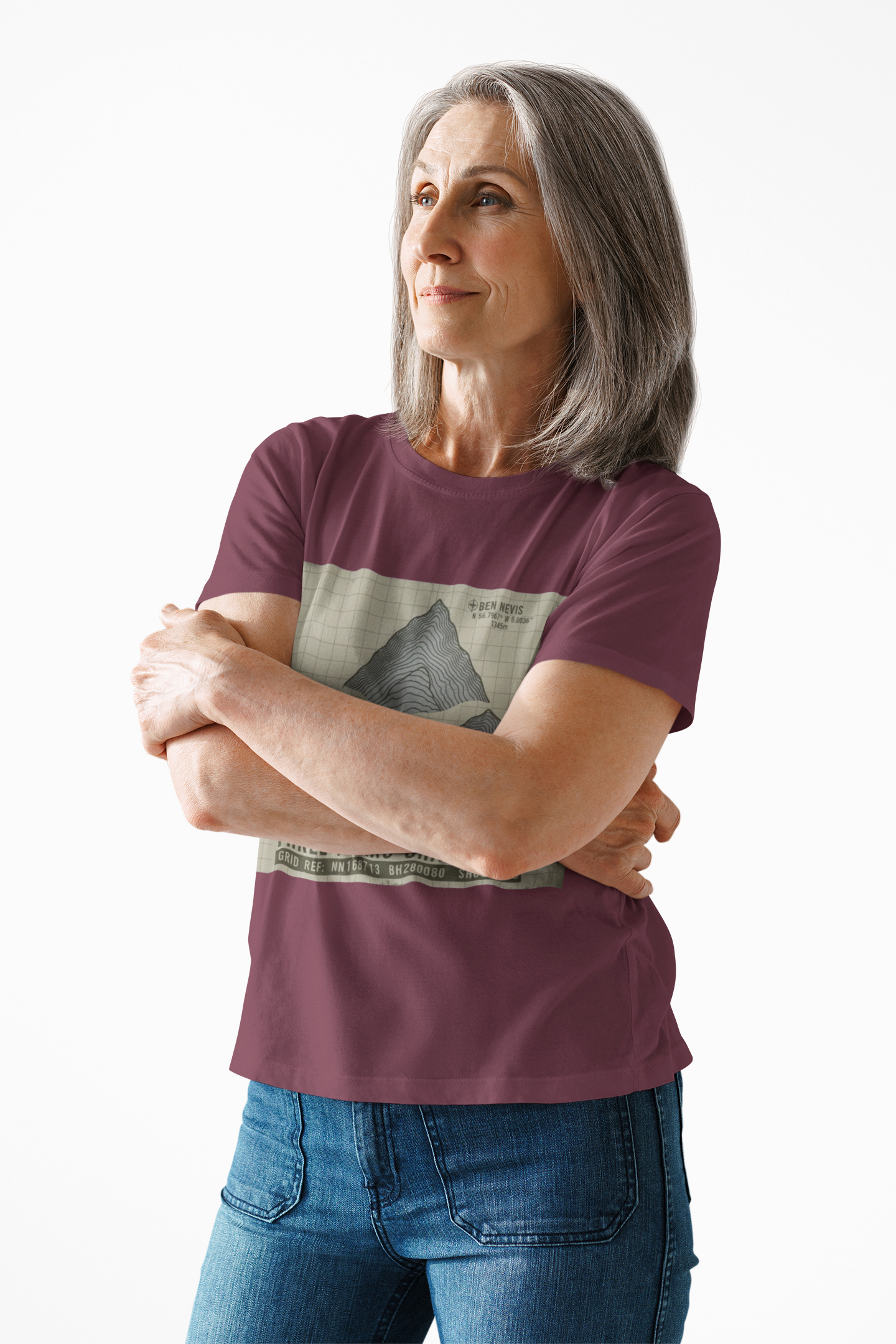 Three Peaks Challenge Graphic T-Shirt — Retro UK Mountain Summit Tee