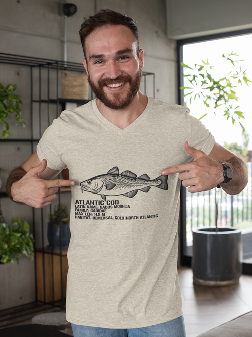 Atlantic Cod vintage fish illustration T-shirt